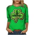 thumbnail image 2 of Hauts pour Femmes Mode Féminine Col Rond Imprimé T-shirt à Manches Longues Hauts Blouse Décontractée Ample Hauts Blouse pour Femmes en Liquidation, 2 of 5