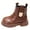 Brown, variant on BOBOGOJP Toddler Girls Boys Combat Ankle Boots Little Kid Waterproof Outdoor Chelsea Fall Booties Leather Comfort Shoes Brown for Size 12.5