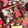 thumbnail image 4 of ZYNERY 24-Piece Christmas Ornaments Set - 12 Gingerbread Man & 12 Wooden Snowman Hanging Decor for Xmas Tree, Holiday Party, 4 of 7