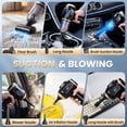 thumbnail image 2 of FLORAY Cordless Handheld Car Vacuum Cleaner with Digital Battery Display, Portable Cleaner with 9 Attachments for Car, Home & Office, 2 of 9