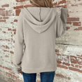 thumbnail image 5 of Women's Full Zip Up Hoodies Waffle Knit Long Sleeve Sweatshirt Tops, 2XL, 5 of 5