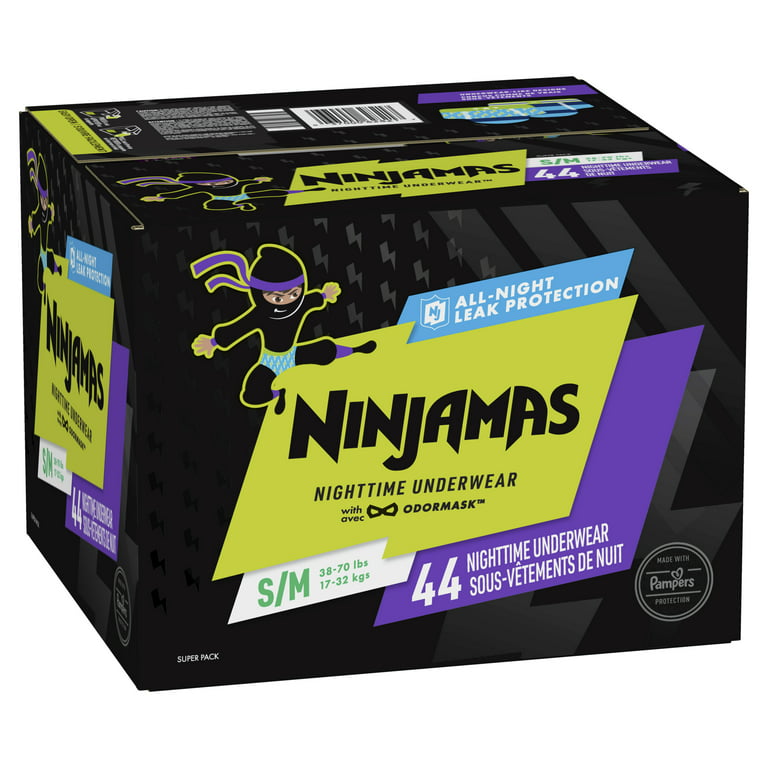 Pampers Ninjamas Sous-Vêtement de Nuit Absorbant Garçon 4-7 Ans (17-30 kg)  10 Unités