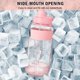 thumbnail image 5 of Botella de agua deportiva con pajita, botellas de agua de 1 l/2 l con marcador y tapa a prueba de fugas y botella sin asa de sudor Sincero  Hogar, 5 of 5