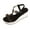 Black, variant on Summer Sandals for Women Women's Platform Sandal High Heel Wedges Slides Rhinestone Fashionable Butterfly Decor Cute Thick Soled Open Toe Shoes with Transparent Elastic T-Strap Boho Beach
