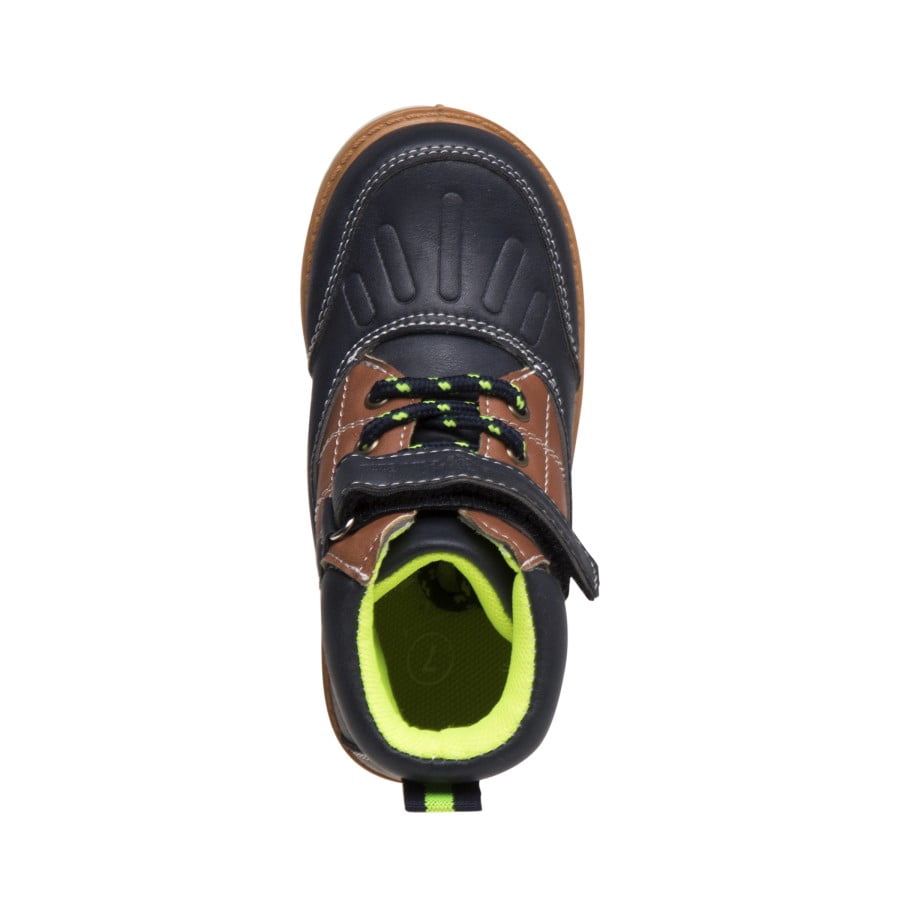 Beverly Hills Polo Club Toddler Boys Synthetic Hook and Loop Casual Boots, Navy Brown, Size: 5