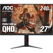 AOC Gaming Q27G4ZMN 27" Mini-LED Gaming Monitor, QHD Ultra Wide 1440p, 240Hz, 1ms, DisplayHDR 1000, Adaptive-Sync, 1152 Dimming Zones, Xbox/PS5/Switch Ready, 3-Year Zero-Bright-dot.