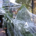 thumbnail image 4 of Decoraciones de Halloween 40 g de telarañas elásticas y 100 arañas pequeñas para fiestas de Halloween en el jardín (telarañas elásticas), 4 of 6