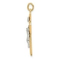 thumbnail image 2 of 925 Sterling Silver and Gold Tone Crucifix Pendant Necklace 31.18x17.73mm Wide 3.35mm Thick Pendant for Women, 2 of 2