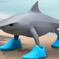 thumbnail image 5 of Sharks Wearing Shoes Decoration 3D Printing Ornaments Home Decoration,1 x Sharks wearing shoes decoration,Gray & Blue, 5 of 6