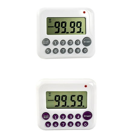 

2 Pieces Digital LCD Timer With Reminder Kitchen Count Down Cooking Timer Calendar