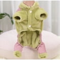 thumbnail image 4 of Pet Clothes Autumn Winter Teddy Small and Medium Dogs Thick Warm Four Legged Green l, 4 of 5