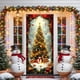 thumbnail image 4 of Ireezec Christmas Door Curtain Santa Claus Print Polyester Fabric Holiday Decoration for Front Door Indoor Wall Party Festival Decor, 4 of 6