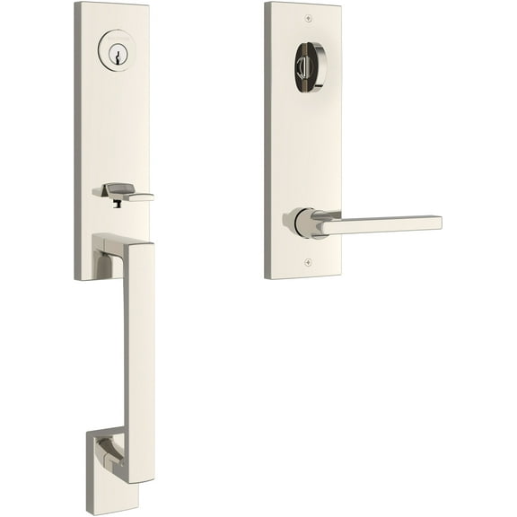 Baldwin Ee.Seaxsqu.R.Cqe Seattle One Piece Single Cylinder Keyed Entry Handleset - Nickel