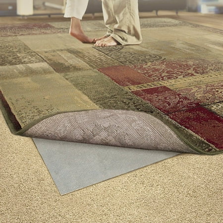 Essential Rug Pad 001 Rug Pad Ideal for tile and uneven surfaces  the Essential Rug Pad 001 Area Rug keeps your area rug vibrant and beautiful longer no matter where you place it. This durable rug pad keeps area rugs firmly in place on a variety of surfaces such as wood  laminate  ceramic  marble  and vinyl. The pad is also reversible for use on carpet. Made from synthetic fiber  this rug pad prevents scratches on your hardwood floors and it reduces puckering under heavy furniture  too. All of this extends the life of your rug. It comes in several sizes  but it can also be easily cut to perfectly fit your area rug. A 10-year wear warranty is included. About Sphinx/Oriental Weavers Sphinx is part of the Oriental Weavers company  established in 1980 in Egypt. Currently  Oriental Weavers is the largest machine-woven rug manufacturer in the world. It is one of the leading exporters of rugs worldwide and acknowledged as the market leader and trendsetter in technology  design  and coloration. Oriental Weavers is the recipient of awards including America s Magnificent Rug Award for several years  and Favorite Area Rug Manufacturer from several industry magazines. You can count on a quality  beautiful rug from Oriental Weavers.