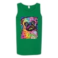 thumbnail image 3 of Funny Neon Pug | Dean Russo Art Animal Lover Mens Tank Top, Kelly, XX-Large, 3 of 6