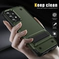 thumbnail image 5 of for Samsung Galaxy A53 5G Case, Luxury Anti-falling Shockproof Hybrid Military Grade Cover W/Built-in Kickstand | Ultimate Drop Protection for Samsung Galaxy A53 5G,Armygreen, 5 of 7