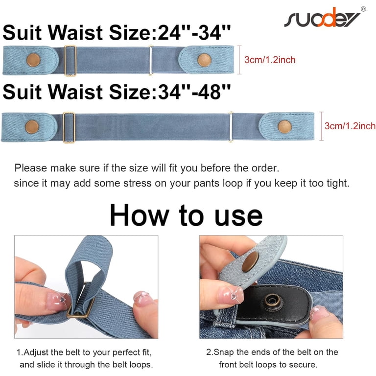 No Buckle Elastic Stretch Belts for Men and Women  display picture 2