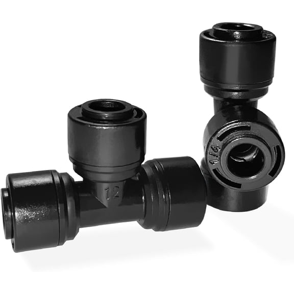 30 Pack Quick Connect 1/4" Drip Irrigation Tee Connectors, Universal Tee Fitting for 1/4 Inch Irrigation Tubing, Leak Free Fittings for Sprinkler or Drip Irrigation System
