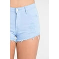 thumbnail image 4 of American Bazi Women's Colored Distressed Shorts - LTB - XL, 4 of 4