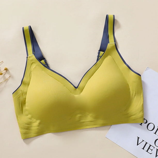 Ropa interior de látex con tiras de gelatina degradadas para mujer, anillo de acero sin costuras, chaleco deportivo de una pieza para dormir, sujetador fino