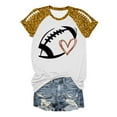 thumbnail image 4 of Womens Casual Fashion Printed Crew Neck Short Sleeve Pullover T Shirt, 4 of 5