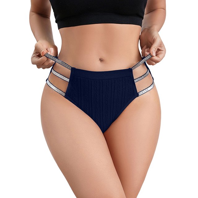 Gibobby Ropa interior termica Ropa interior de mujer Bragas de encaje sexy Estiramiento Hipster Calzoncillos Ropa interior Señora Ropa interior(Azul, M)