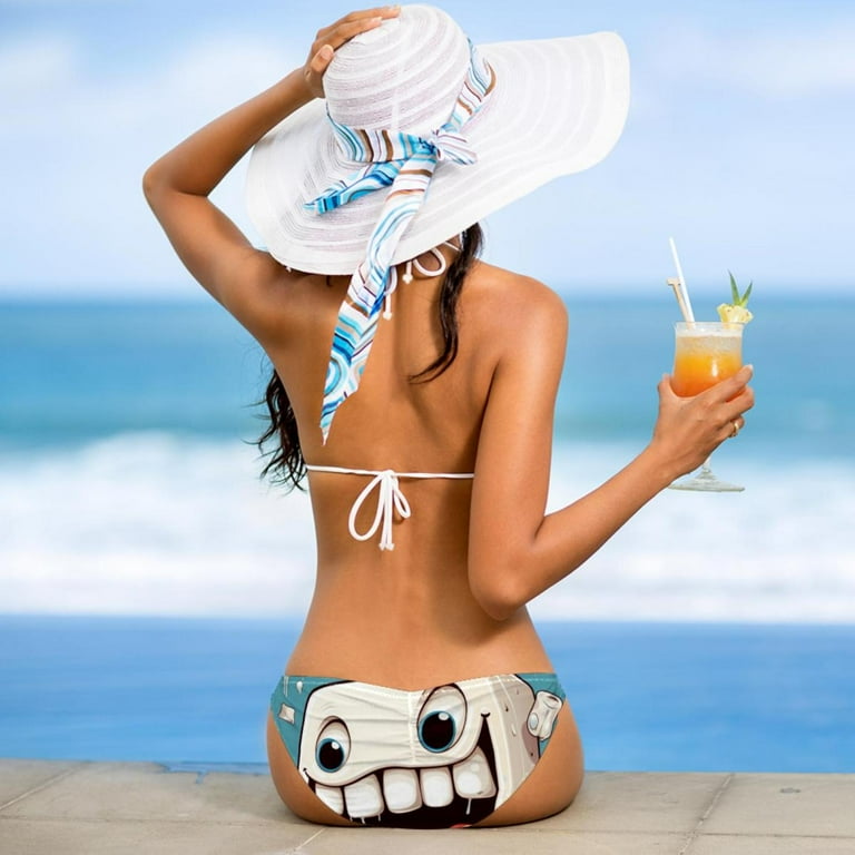 Tiny teeth Detachable Sponge Adjustable Strap Bikini Set Two-Pack