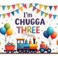 thumbnail image 3 of Yatrandify Colorful Design Happy Birthday Banner Train Theme Polyester Material for Children's Celebration Birthday Party Decoration, 3 of 6