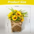 thumbnail image 3 of SMKE Summer Wreath Sunflower Wreaths Basket 17" Summer Seasonal Decor Indoor Outdoor Wreaths for Front Door with Burlap Bow, 3 of 6