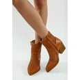 thumbnail image 3 of Artisole Woven Pleather Block Heel Boots, 3 of 13