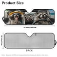 thumbnail image 7 of Uorisanigo Windshield Sun Shade for 2018-2025 Jeep Wrangler JL JLU & 2020-2025 Jeep Gladiator, Funny Raccoon Print Sun Visor Windshield Sunshade Blocks UV Rays, Foldable Shade Heat Shield, 7 of 7