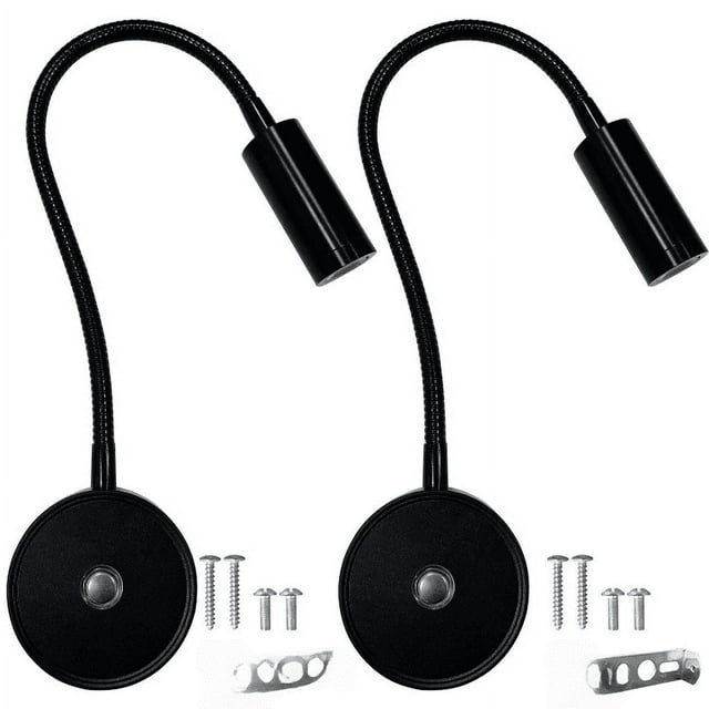 Luz de lectura para RV, luz de cuello de cisne de 12V-24V, carga USB, atenuación táctil, luz para yate, luz LED para RV, compatibilidad versátil.