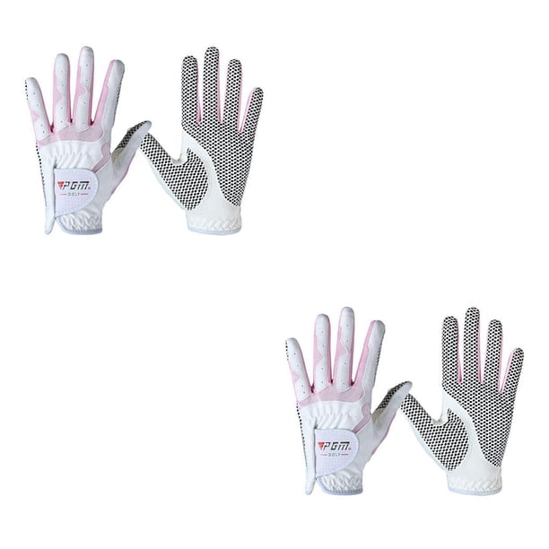Eigraketly Guantes de golf para mujer Diseño antideslizante Gránulos para mano izquierda y derecha Tela de microfibra Transpirable Guantes deportivos Type2 NO2 Eigraketly CBP013778
