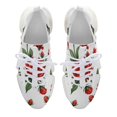 thumbnail image 6 of Red Flowers on White Walking Shoes for Men Woman Lightweight Tennis Fashion Elastic Sports Shoes Cushion Basketball Shoes, 6 of 8