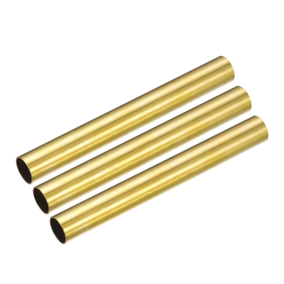 Uxcell 12mm OD 0.5mm Wall Thickness 100mm Length Brass Round Tube 3 Pack
