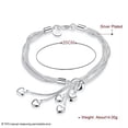 thumbnail image 2 of K-KED 925 Sterling Silver Heart Shape New Tassel Design Bracelet Women's Chain-20cm, 2 of 9
