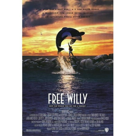 Pop Culture Graphics MOV190522 Free Willy Movie Poster, 11 x 17
