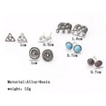 thumbnail image 4 of Magik 6~12 Pairs Fashion Rhinestone Crystal Pearl Earrings Set Women Ear Stud Jewelry (Elephant 6 Pairs), 4 of 6