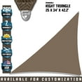 thumbnail image 1 of TANG Sunshades Depot A Ring Design Steel Cable Wire Reinforcement 16'x36'x39.4' Right Triangle Sun Shade Sails Beige Heavy Duty Permeable 260GSM UV Block Patio Garden Deck Dock Outdoor Facility, 1 of 6