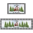 thumbnail image 3 of Kitchen Rugs and Mats Set of 2 Christmas Farmhouse Pig Cow Cock Black Plaid Kitchen Sink Mat,Non-Slip Area Runner Rug,Washable Floor Mat for Home Dining Room Office 18"x30"+18"x48", 3 of 6