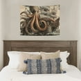 thumbnail image 4 of Creowell Octopus Pirate Ship Fantasy Art Wall Tapestry 100% Polyester 40x30in, 4 of 6