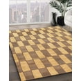 thumbnail image 3 of Ahgly Company Machine Washable Indoor Square Abstract Orange Area Rugs, 7' Square, 3 of 7