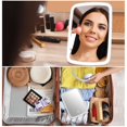 thumbnail image 3 of Espejo de maquillaje iluminado con luces, espejo de maquillaje portátil recargable por USB, espejo cosmético con pantalla táctil y brillo, 3 of 5