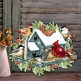 thumbnail image 4 of Designocracy 8471115H-SW 20 x 20 in. Winter Cardinals Christmas Wooden Door Hanger Wall Decor, 4 of 9