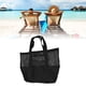 thumbnail image 2 of FloreceBien Bolsas de playa Bolsa de natación Tela de malla Bolsas de almacenamiento de gran tamaño para playa Picnic Barbacoa Camping Negro, 2 of 8