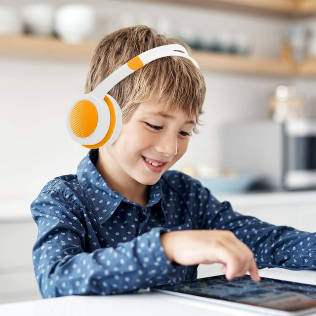 NARABB Clearance Wired Children's Headphones, Over-ear Subwoofer Headphones, In-line Computer Headsets Hearing Protection Comfortable Earcups