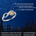 thumbnail image 2 of Gem Stone King 10K White Gold Yellow Citrine and White Diamond Accent Infinity Ring for Women (0.23 Cttw, Heart Shape 4MM, Gemstone November Birthstone, Size 6), 2 of 6