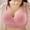 Pink, variant on Cmfcve Women's Plus Size Bra Comfortable High Elasticity Lace Underwear Breathable Wireless Gathering Bra