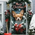 thumbnail image 5 of Kumdkd Christmas Door Cover Curtain Banner - Santa Claus & Dog-Themed Outdoor Holiday Decoration (90x180cm/35.43x70.87in), Multicolor Polyester Fabric for Festive Home Display, 5 of 6