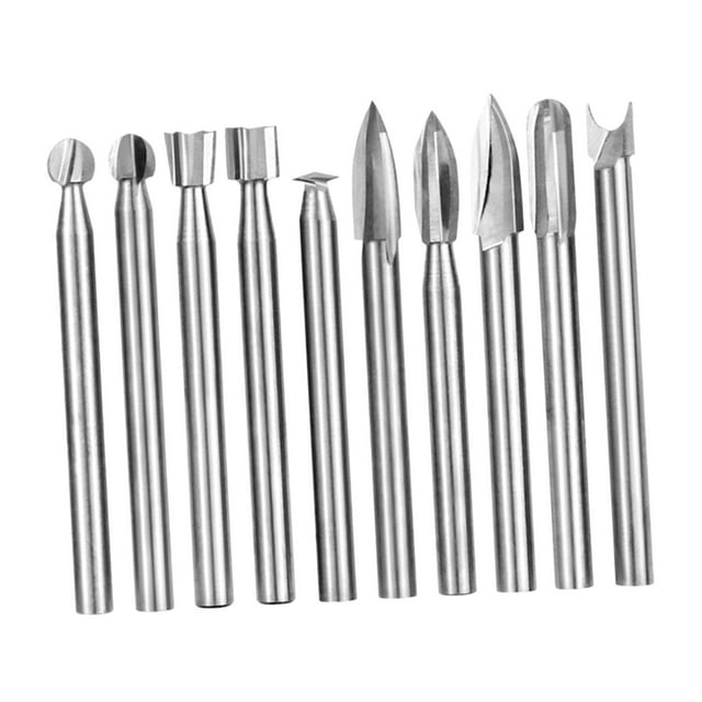 ziyahi 10 Pcs Embout de Sculpture sur Bois pour Outils Rotatifs Modèle Polyvalent Gravure